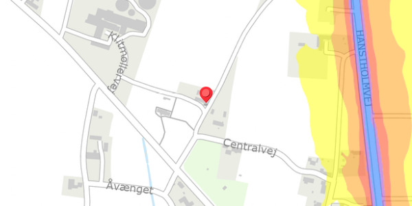 Trafikstøjkort på Centralvej 5, 7700 Thisted