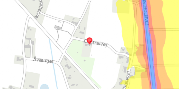 Trafikstøjkort på Centralvej 8, 7700 Thisted