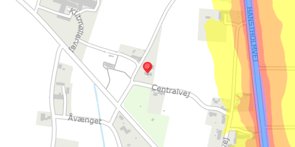 Trafikstøjkort på Centralvej 15, 7700 Thisted