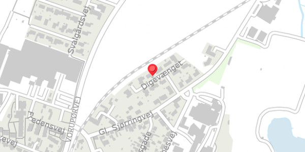 Trafikstøjkort på Digevænget 11, . , 7700 Thisted