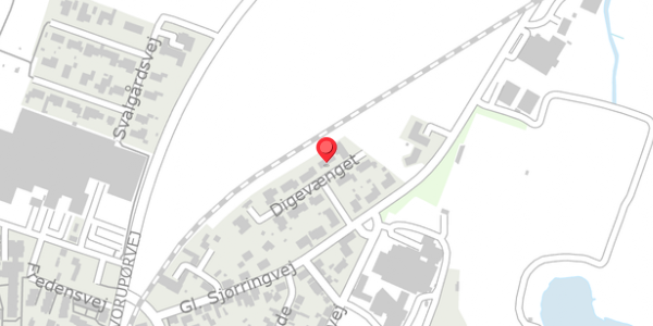 Trafikstøjkort på Digevænget 15, . , 7700 Thisted