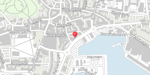 Trafikstøjkort på Gryde Torv 14A, 7700 Thisted