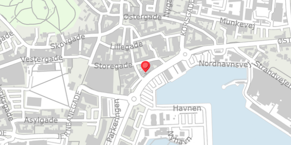 Trafikstøjkort på Gryde Torv 14B, 7700 Thisted