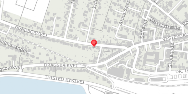 Trafikstøjkort på Hundborgvej 21, 7700 Thisted