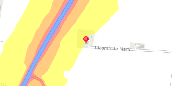 Trafikstøjkort på Idasminde Mark 1, 7700 Thisted