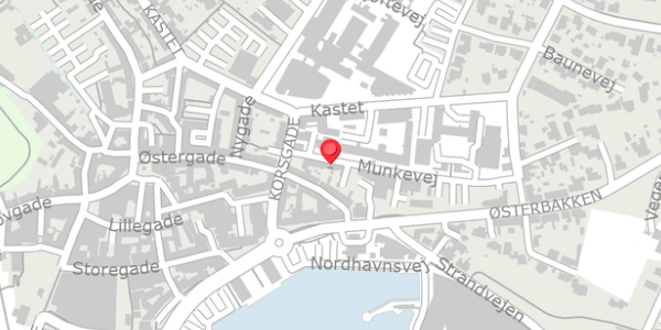 Trafikstøjkort på Munkevej 8, 7700 Thisted