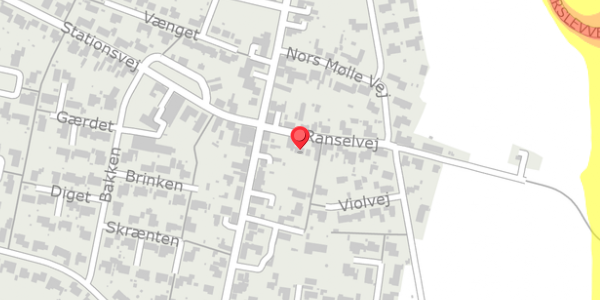 Trafikstøjkort på Ranselvej 2, . , 7700 Thisted