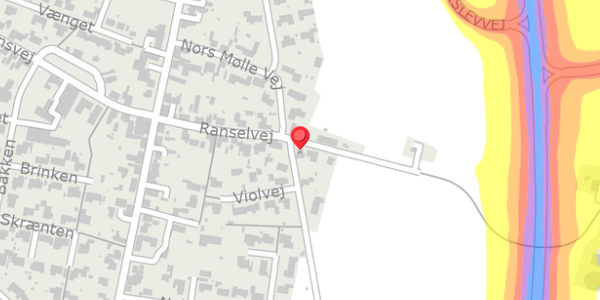 Trafikstøjkort på Ranselvej 26, . , 7700 Thisted
