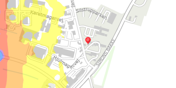 Trafikstøjkort på Silstrupvej 8, . , 7700 Thisted
