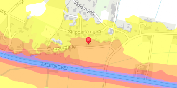 Trafikstøjkort på Skippergade 21, . , 7742 Vesløs