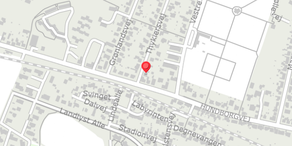 Trafikstøjkort på Thykiersvej 2A, . , 7700 Thisted