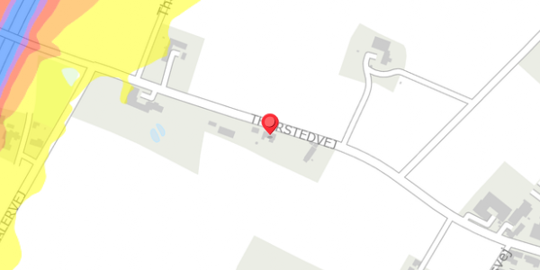 Trafikstøjkort på Thorstedvej 111, 7700 Thisted