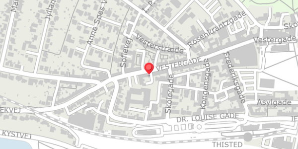 Trafikstøjkort på Vestergade 55, . , 7700 Thisted