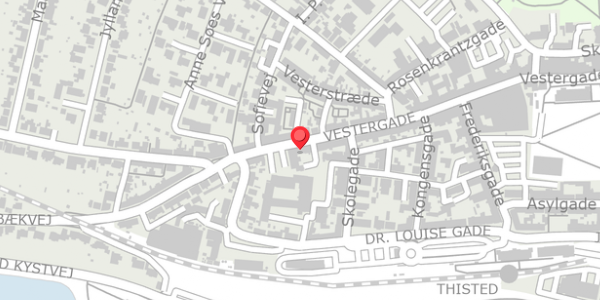 Trafikstøjkort på Vestergade 57, . , 7700 Thisted