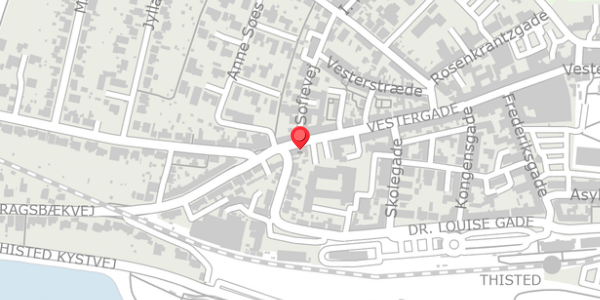 Trafikstøjkort på Vestergade 65, 7700 Thisted