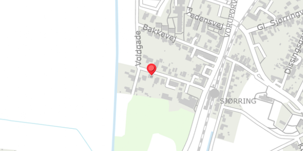 Trafikstøjkort på Voldgade 13, 7700 Thisted