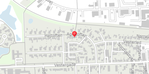 Trafikstøjkort på Agertoften 13, 9620 Aalestrup