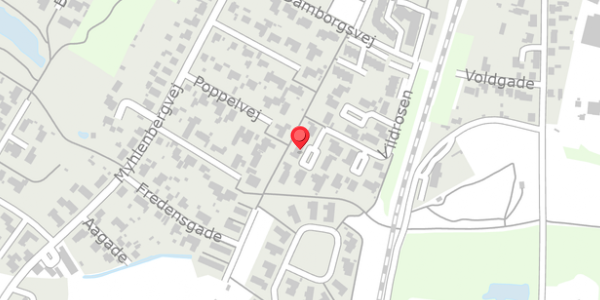Trafikstøjkort på Vildrosen 21, 9510 Arden