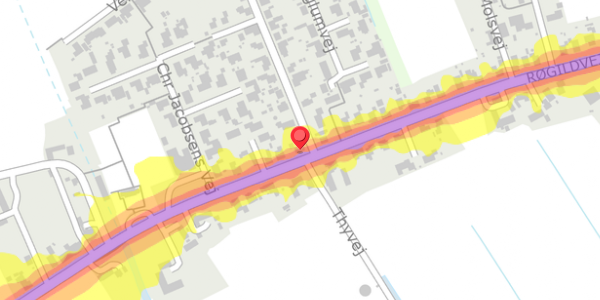 Trafikstøjkort på Thyvej 2, 9460 Brovst