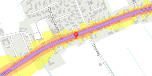 Trafikstøjkort på Thyvej 3, 9460 Brovst