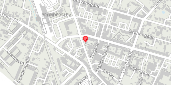Trafikstøjkort på Algade 7, 9700 Brønderslev