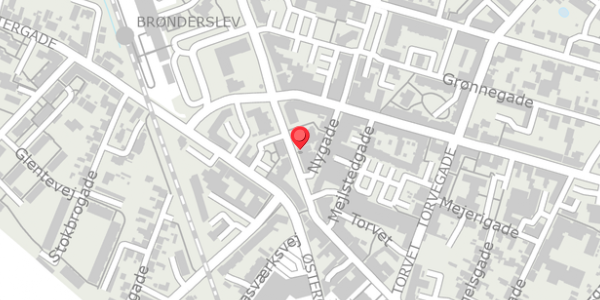 Trafikstøjkort på Algade 13, 9700 Brønderslev