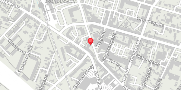 Trafikstøjkort på Algade 18, 9700 Brønderslev