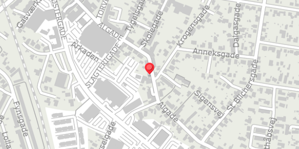 Trafikstøjkort på Algade 116, 9700 Brønderslev