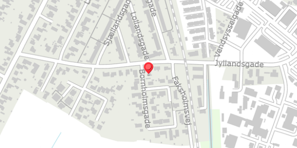 Trafikstøjkort på Bornholmsgade 3, 9700 Brønderslev