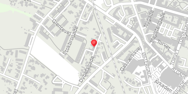 Trafikstøjkort på Dybetsgade 21, 9700 Brønderslev