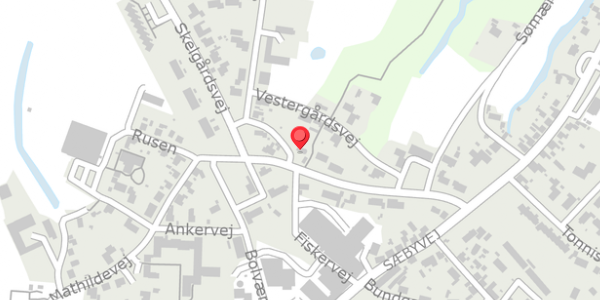 Trafikstøjkort på Fiskervej 2, 9340 Asaa