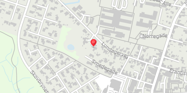 Trafikstøjkort på Lundagervej 21, 9330 Dronninglund