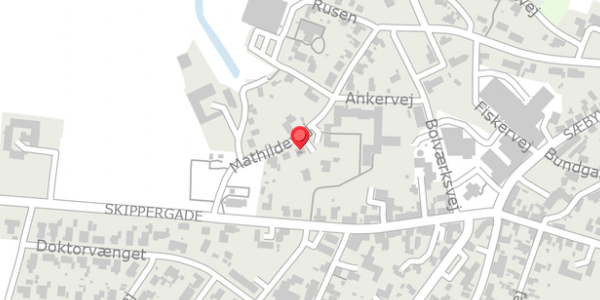 Trafikstøjkort på Mathildevej 6, 9340 Asaa