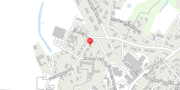 Trafikstøjkort på Mathildevej 10, 9340 Asaa