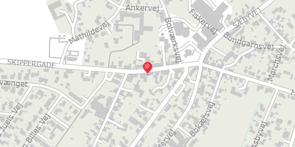 Trafikstøjkort på Skippergade 11, 9340 Asaa