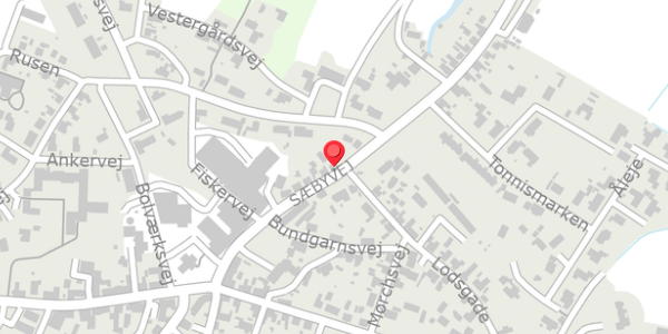 Trafikstøjkort på Sæbyvej 13, 9340 Asaa