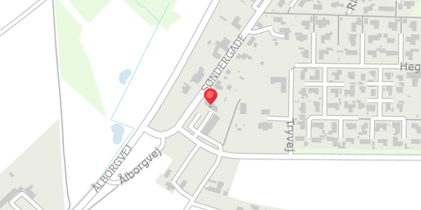 Trafikstøjkort på Tryvej 1, . , 9320 Hjallerup