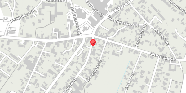 Trafikstøjkort på Vodbindervej 1, 9340 Asaa