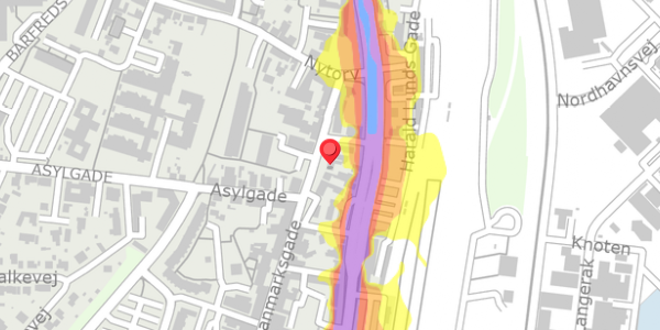 Trafikstøjkort på Danmarksgade 7A, . , 9900 Frederikshavn