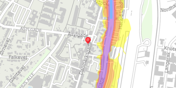 Trafikstøjkort på Danmarksgade 16C, . , 9900 Frederikshavn