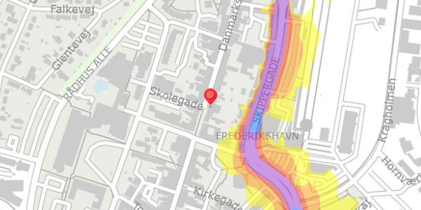 Trafikstøjkort på Danmarksgade 41, . , 9900 Frederikshavn