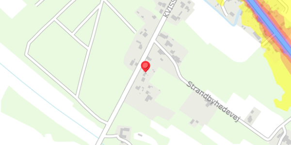 Trafikstøjkort på Kvisselvej 25, 9981 Jerup