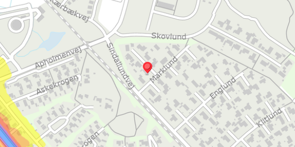 Trafikstøjkort på Marklund 3, 9900 Frederikshavn