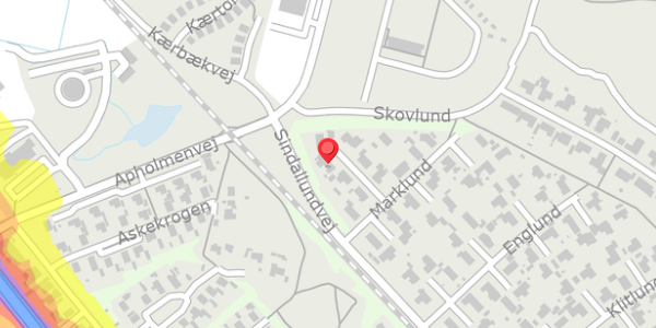 Trafikstøjkort på Marklund 7, . , 9900 Frederikshavn