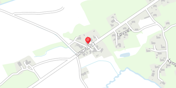 Trafikstøjkort på Sindalvej 60A, 9981 Jerup