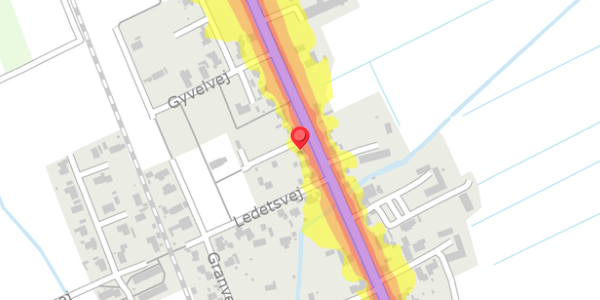 Trafikstøjkort på Ved Kirken 1, . , 9981 Jerup