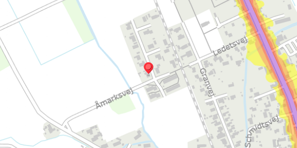 Trafikstøjkort på Åmarksvej 41, 9981 Jerup
