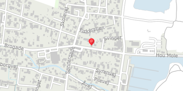 Trafikstøjkort på Brogade 10, . , 9370 Hals