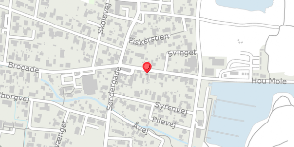 Trafikstøjkort på Brogade 13, 9370 Hals