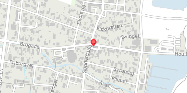 Trafikstøjkort på Brogade 17C, 9370 Hals